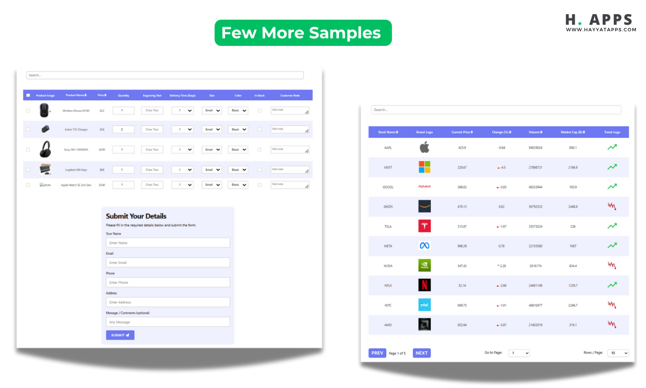 responsive html table in wordpress